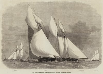 The New Thames Yacht Club Schooner-Match, runder Mouse Light-Ship af Edwin Weedon